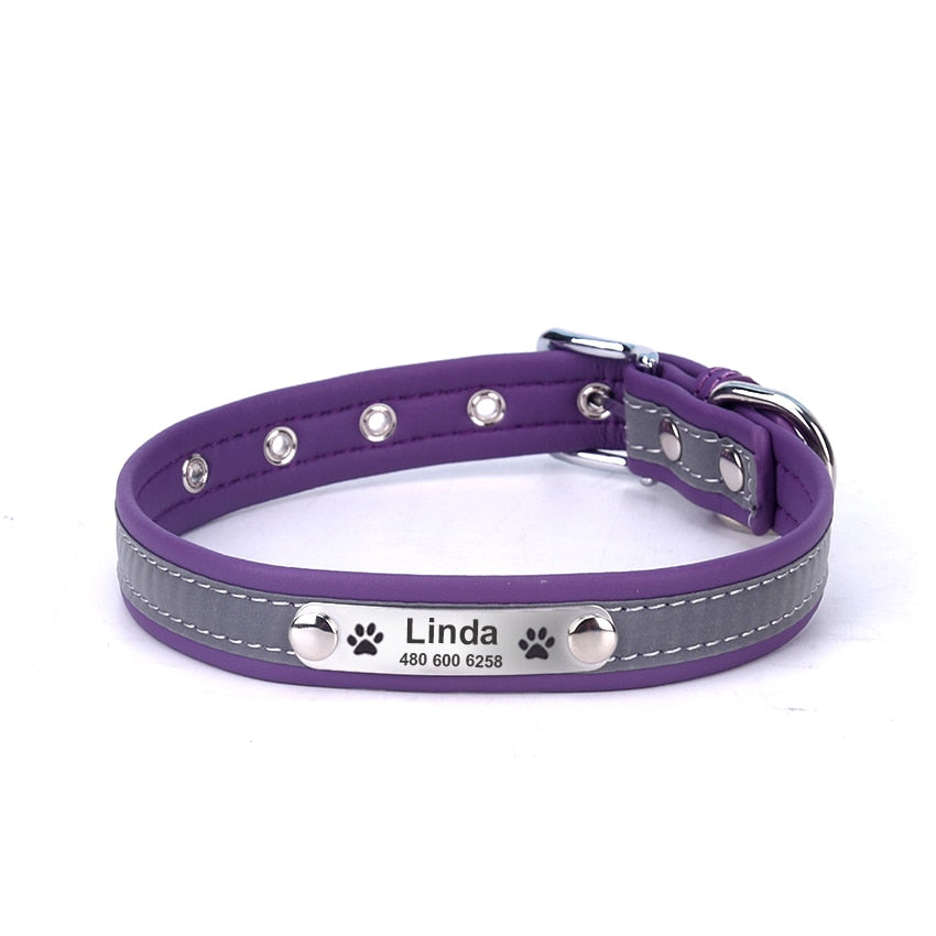 Reflective Personalized Dog Collar